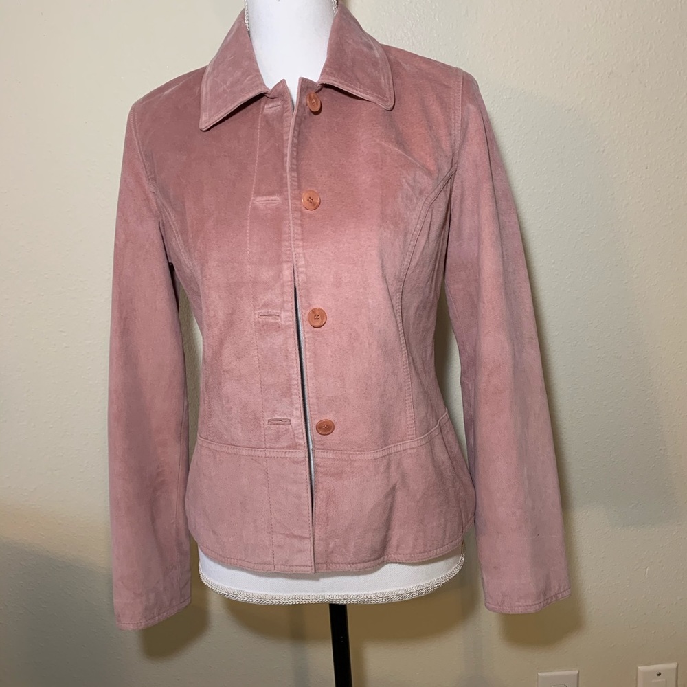 50% OFF SALE Vintage Harolds pink suede jacket